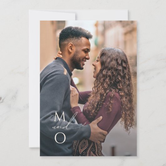 Invitation Désert de Whimsical | Mariage photo Monogramme bei (Dos)