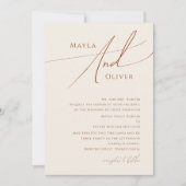 Invitation Désert de Whimsical | Mariage traditionnel beige (Devant)