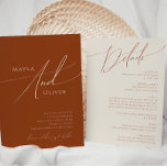 Invitation Désert de Whimsical | Terracotta tout en un Mariag<br><div class="desc">Ce désert fantaisiste | terre cuite tout en un faire-part de mariage est parfait pour votre simple rustique occidentale beige et terre cuite mariage des tons de terre. La palette de couleurs de saumons neutres est vintage au sud-ouest avec une touche rétro moderne. Le script est une délicate calligraphie minimaliste...</div>