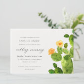 INVITATION DÉSERT D'EAU VERTE MARIAGE DE FLEURS CACTUS (Debout devant)