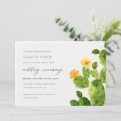 INVITATION DÉSERT D'EAU VERTE MARIAGE DE FLEURS CACTUS (Debout devant)