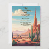 Invitation Désert du sud-ouest et Mariage de Cactus (Devant)
