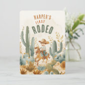 Invitation Desert Hoedown - Western Rodeo Theme Anniversaire (Debout devant)