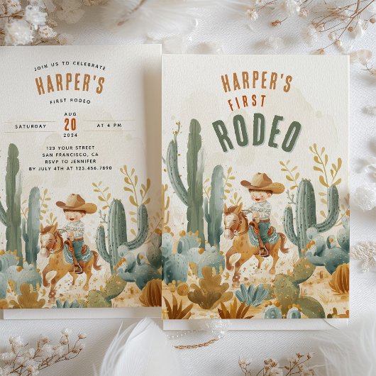 Invitation Desert Hoedown - Western Rodeo Theme Anniversaire