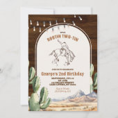 Invitation Désert mexicain Rootin 'TWO-Tin' 2e anniversaire (Devant)