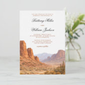Invitation Desert Mountain Landscape Southwestern Wedding (Debout devant)