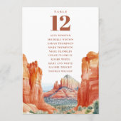 Invitation Desert Mountain Table Number Seating Chart (Dos)