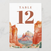 Invitation Desert Mountain Watercolor Table Number (Dos)