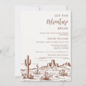 Invitation Désert Occidental Laisser L'Aventure Commencer Le (Devant)