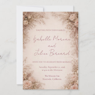 Invitation Desert Rose – Dune & Bloom Mariage