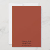 Invitation Désert Rustique Boho Automne Ombre Mariage Brown (Dos)