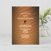 Invitation Désert sable rouge camel silhouette noir mariage (Debout devant)