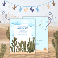 Désert sauvage avec Cactus Baby shower mignon