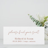 Invitation Desert Sienna Moderne minimaliste Mariage (Debout devant)