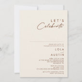 Invitation Désert simple | Blanc naturel Célébrons (Devant)