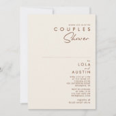 Invitation Désert simple | Couples blancs naturels douche (Devant)