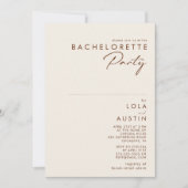 Invitation Désert simple | Natural White Bachelorte Party (Devant)