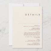 Invitation Désert simple | Terracotta tout en un Mariage (Dos)