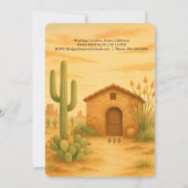 Invitation Desert Sud-Ouest doré coucher de soleil Destinatio (Dos)