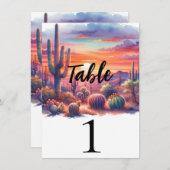 Invitation Desert Sunset Gluth Aquarelle Numéro de tableau (Devant / Derrière)