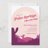 Invitation Desert Sunset Palm Springs Bachelorette Itinéraire (Devant)