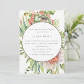 INVITATION DÉSERT VERT SUCCULENT CACTI FOLIAGE FÊTE DES MARIÉ (Debout devant)