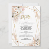 Invitation Desert White Roses Gold Hens Bachelorette Week-end (Dos)