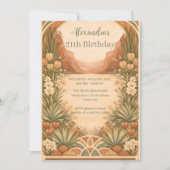 Invitation Desert Wildflower Garden Birthday (Devant)