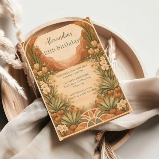 Invitation Desert Wildflower Garden Birthday