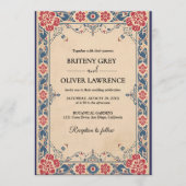 Invitation Désherbage élégant de Papel Picado floral (Devant)