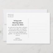 Invitation Design Amusant et Original Enregistrer la Date de  (Dos)