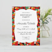 Invitation Design anniversaire de enfant coloré clair (Debout devant)