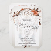 Invitation Design attrape de rêve simple sur arrière - plan b (Devant / Derrière)