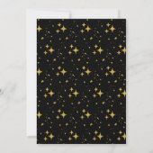 Invitation Design Black & Gold Star Confetti 60e anniversaire (Dos)