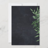 Invitation Design botanique gothique foncé (Dos)