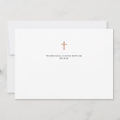 Invitation Design Chic Moderne Élégant Photo Baptême (Dos)