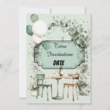 Design chic verdoyant avec titre et date modifiabl