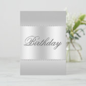Invitation Design Classy Argent & Gems Anniversaire (Debout devant)