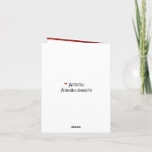 Invitation Design Coeurs Plaidés Rouge (Dos)