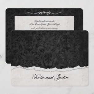 Invitation Design Damas avec bord déchiré