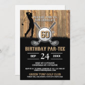Invitation Design d'anniversaire de golf élégant (Devant / Derrière)