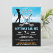Invitation Design d'anniversaire de golf élégant (Debout devant)