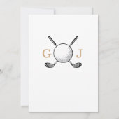 Invitation Design d'anniversaire de golf élégant (Dos)