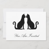 Invitation Design de chat noir (Devant)