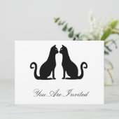Invitation Design de chat noir (Debout devant)