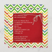 Invitation Design de fête d'anniversaire Chevron (Devant / Derrière)