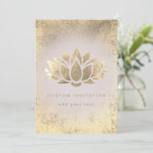 Invitation design de fleurs de lotus (Debout devant)