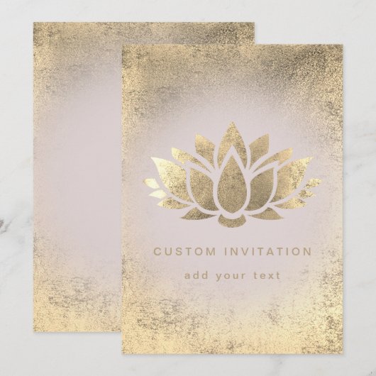 Invitation design de fleurs de lotus (Devant / Derrière)