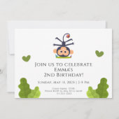 Invitation Design de la fête des amis de la Jungle mignonne a (Dos)