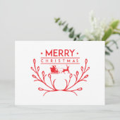 Invitation Design de Noël avec rennes (Debout devant)